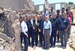 بازدید نمایندگان مجلس از اماکن آسیب‌دیده در قشم بر اثر تجاوز دشمن آمریکایی